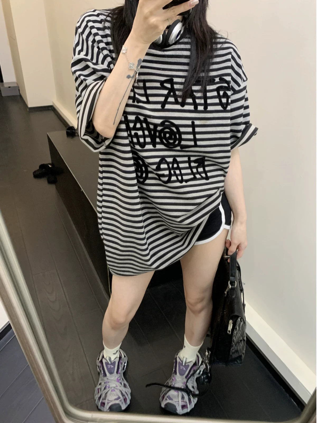 Mono Scribble Stripe Tee