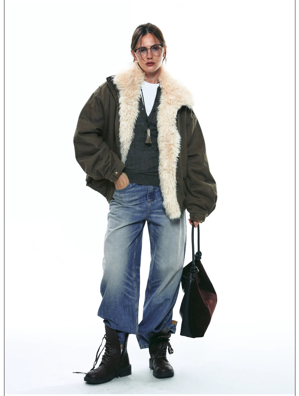 Prairie Haven Shearling Utility Jacket