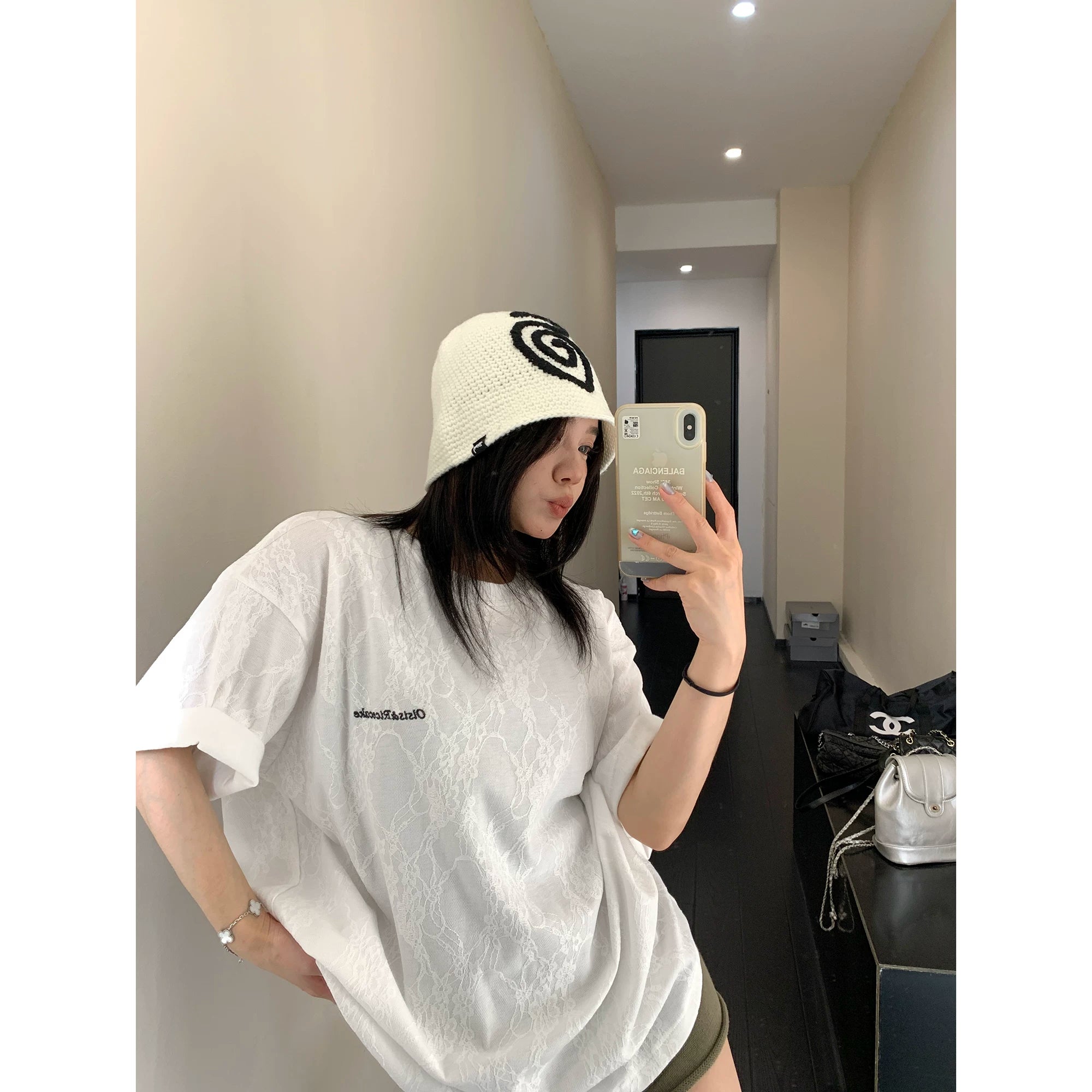 Frosted Vein Marble Oversize Tee