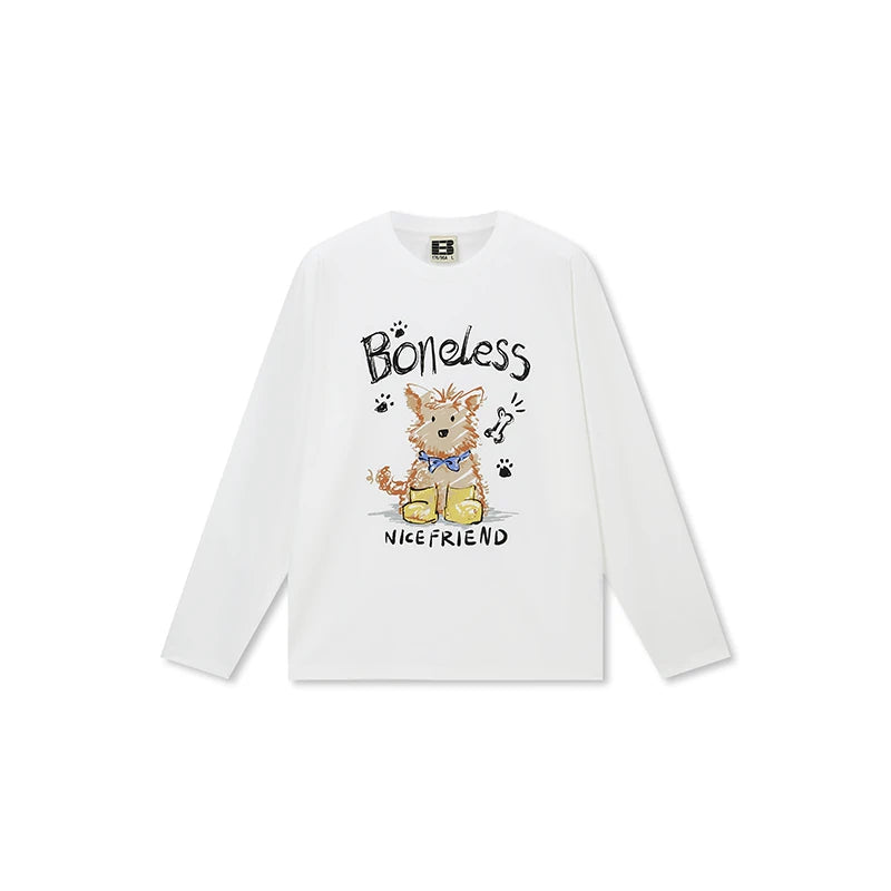Doodle Pup Graphic Long Sleeve Tee