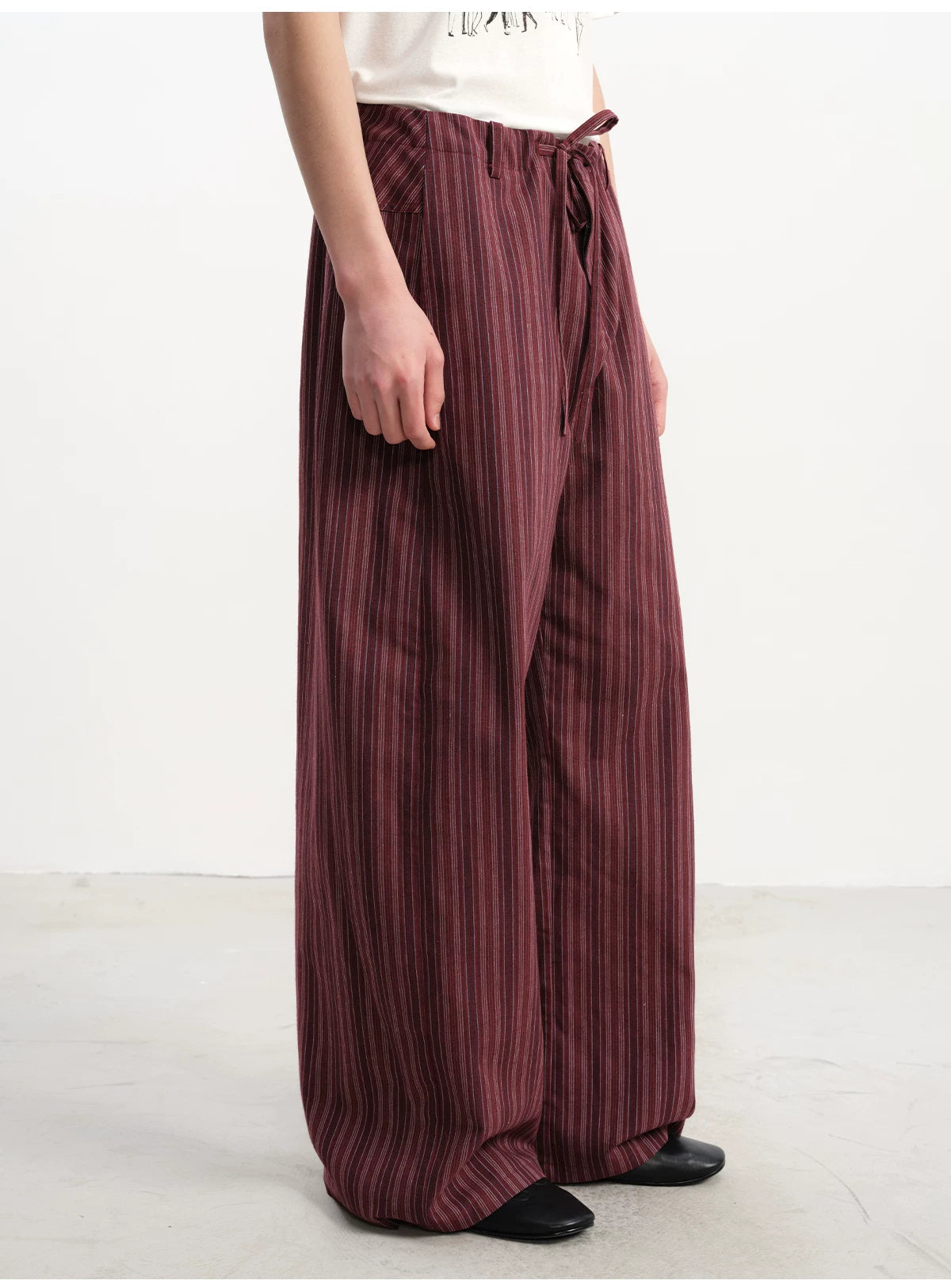 Striped Relaxed Drawstring Lounge Pants