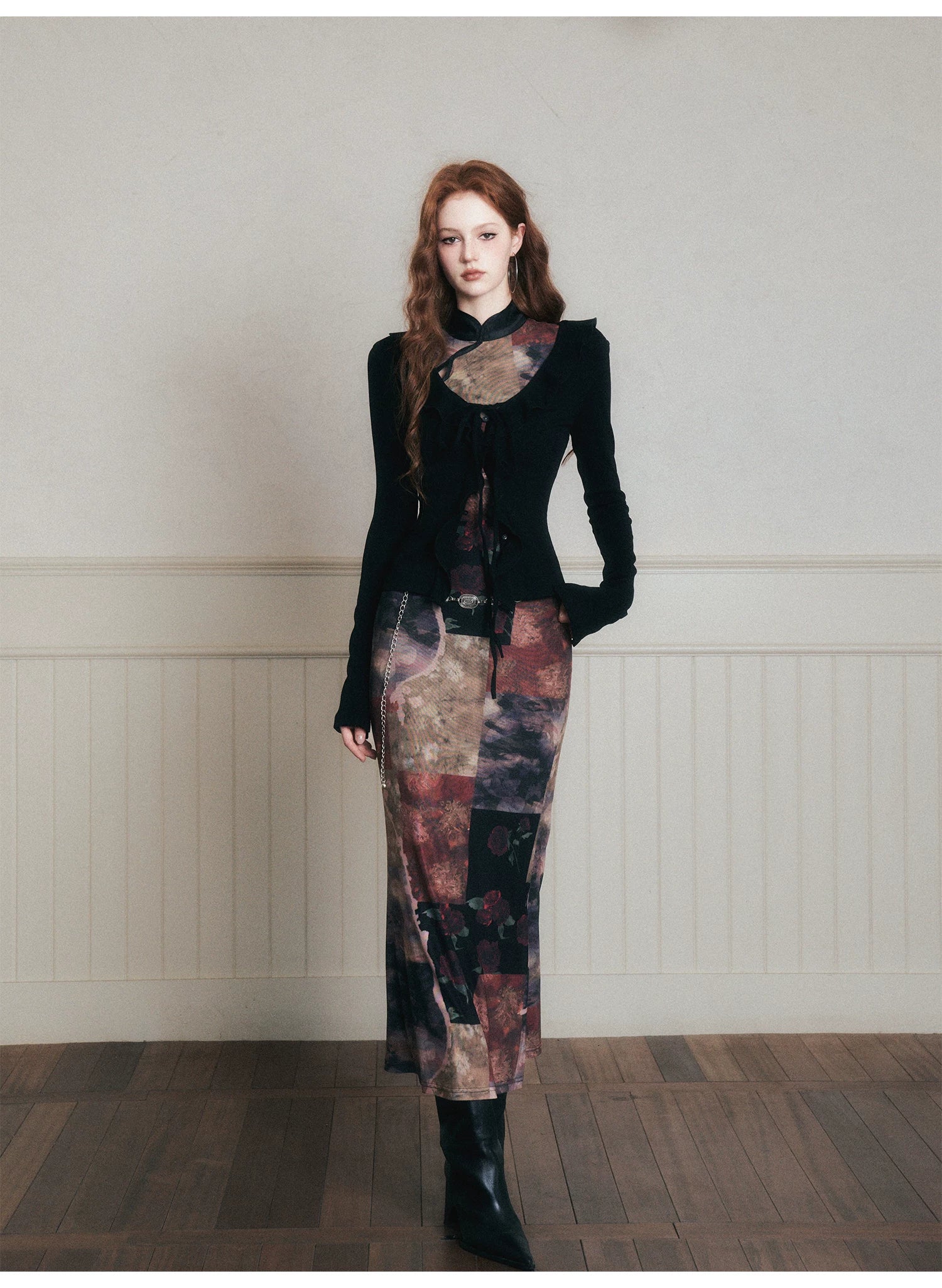 Midnight Muse Tie-Front Cardigan