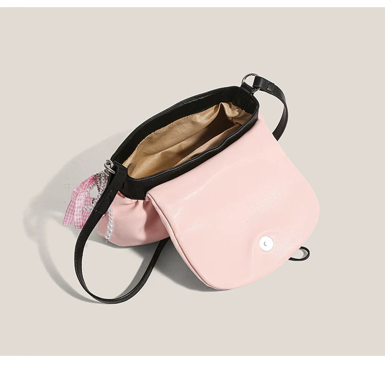 Blush Lace Bow Satchel