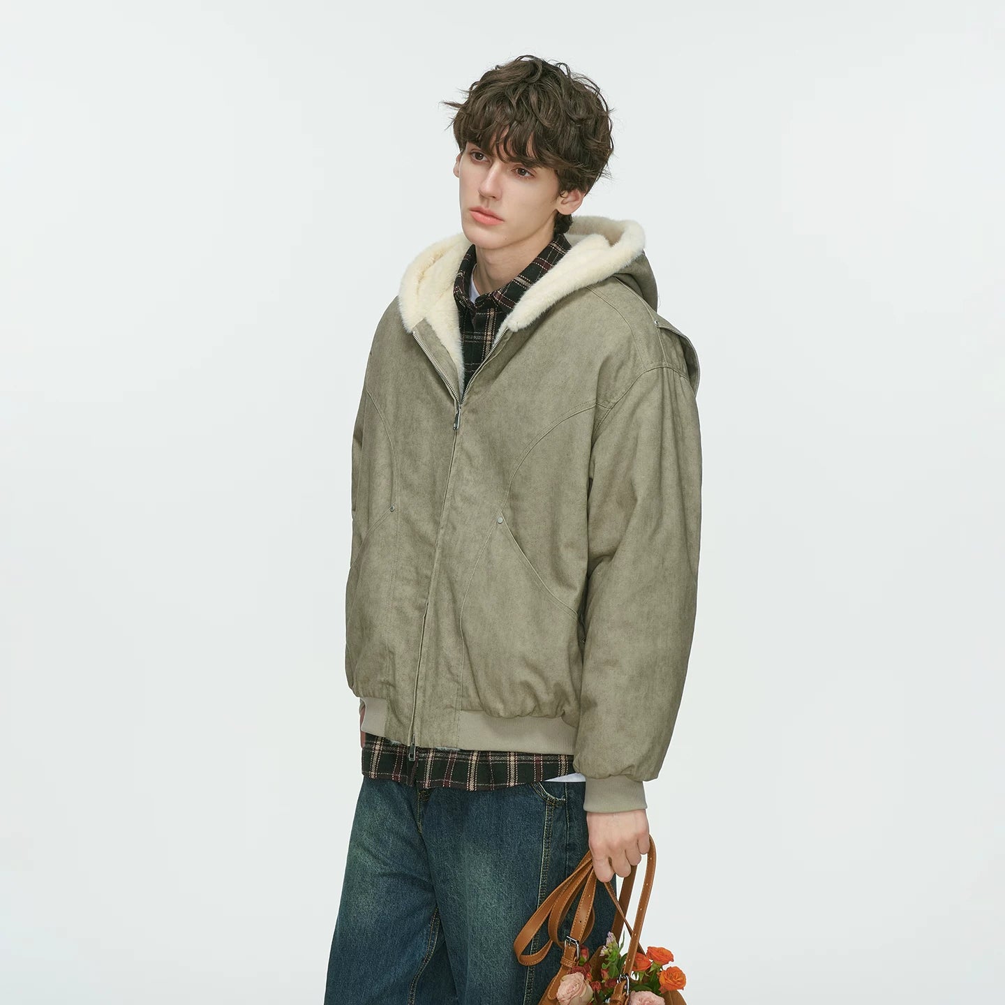 Frostcore Sherpa Hooded Bomber Jacket
