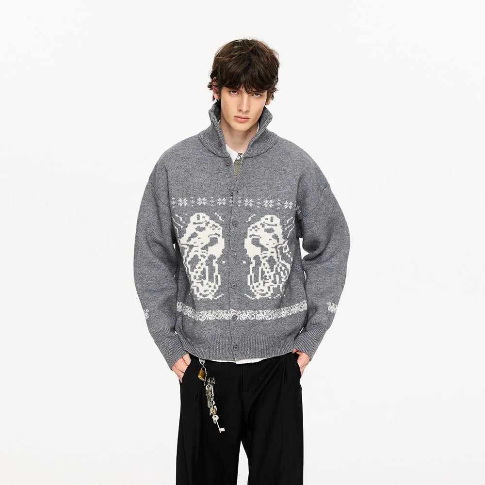Arctic Fleece Animal Motif Button Cardigans and Sweaters