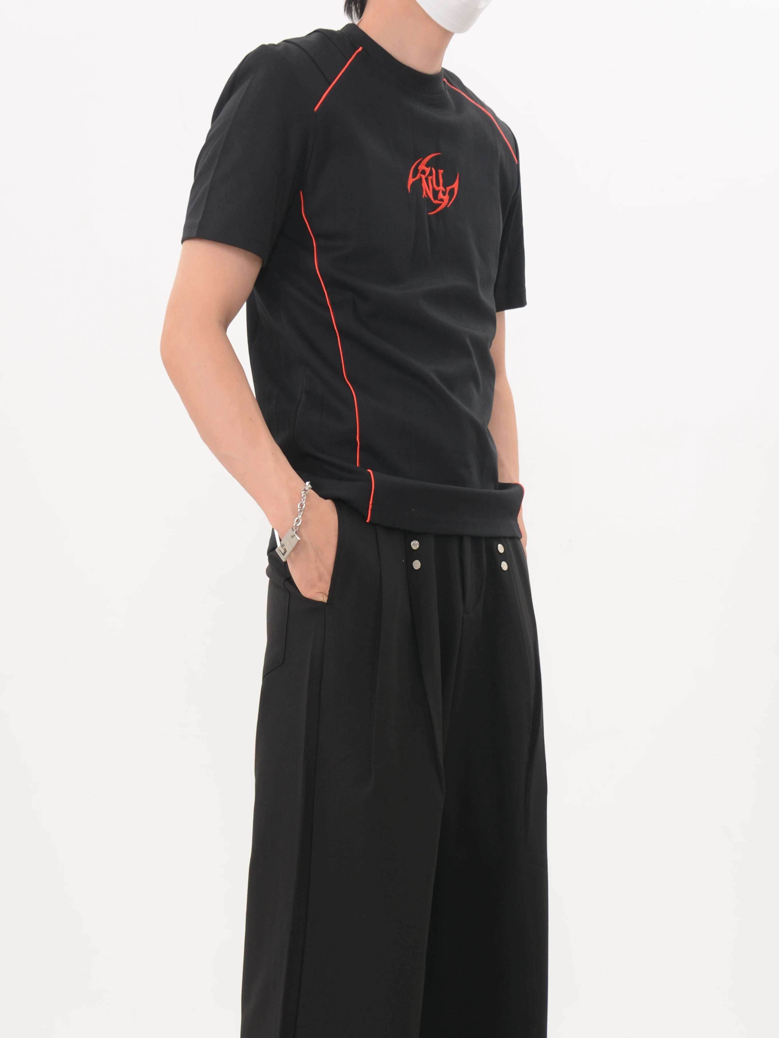 Crimson Circuit Fitted Tee