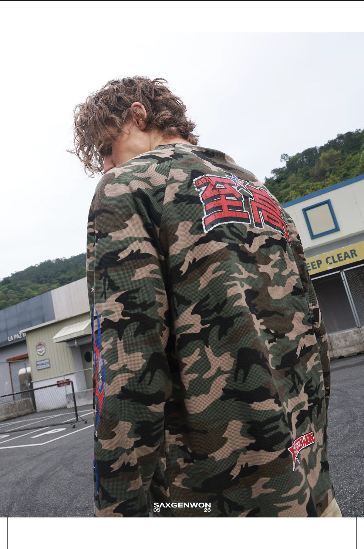 Starbound Camo Graphic Long Sleeve Tee