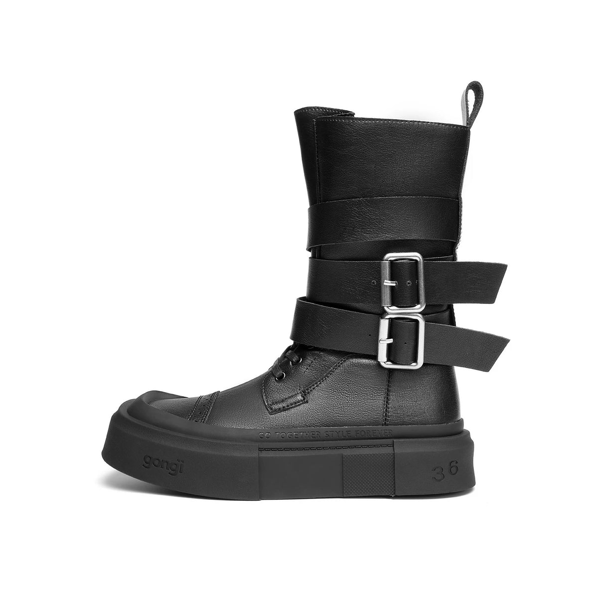 Frontier Double Buckle Platform Boots