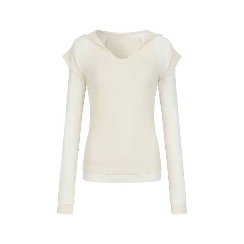 Two Layered Hooded Top