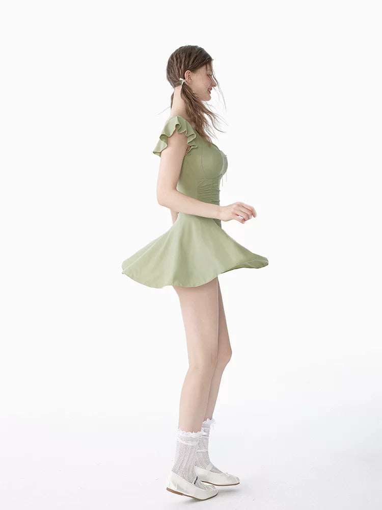 Sage Garden Twirl Skater Swimsuit