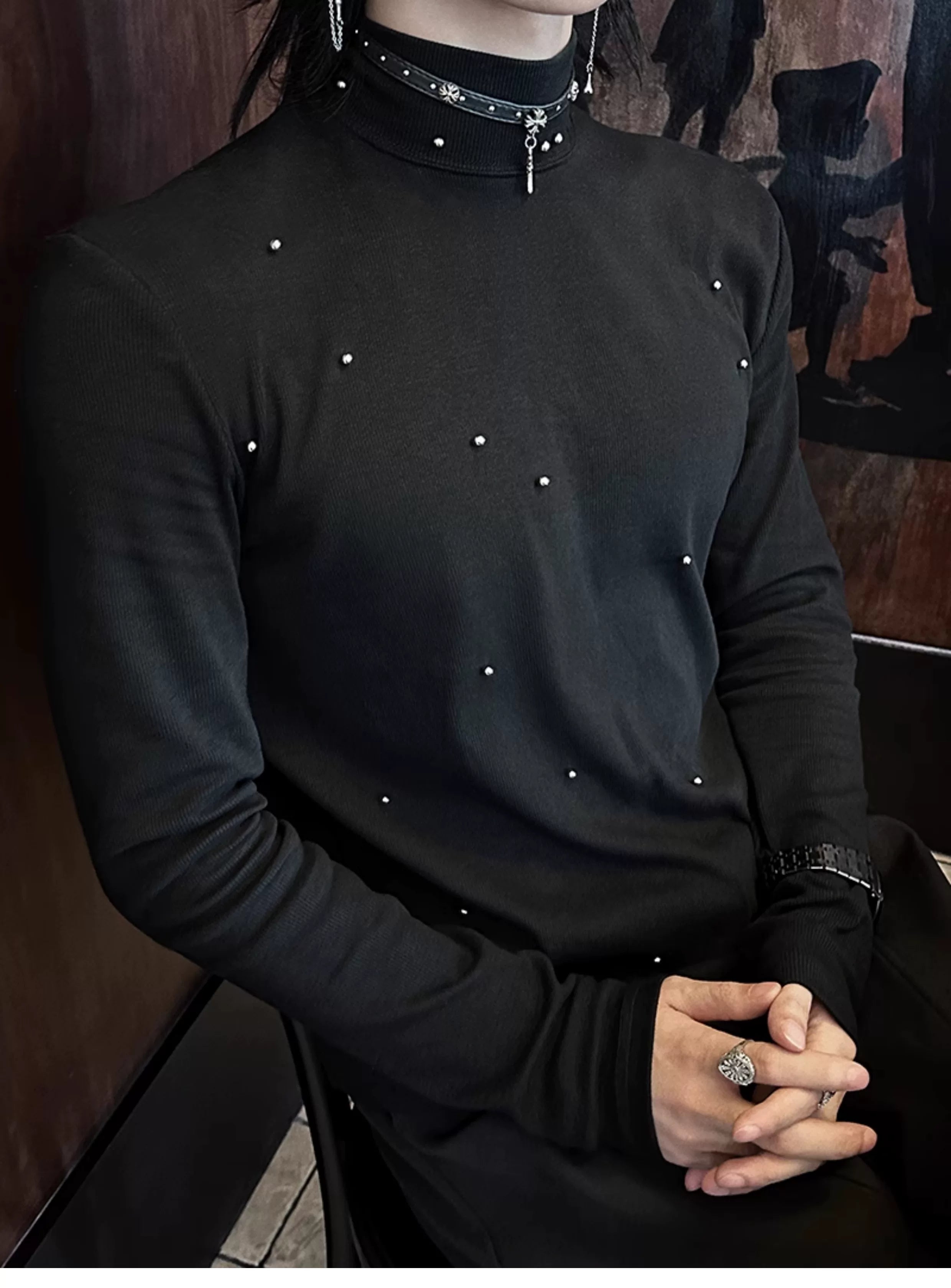Frostfall Halo Stud Knit Top