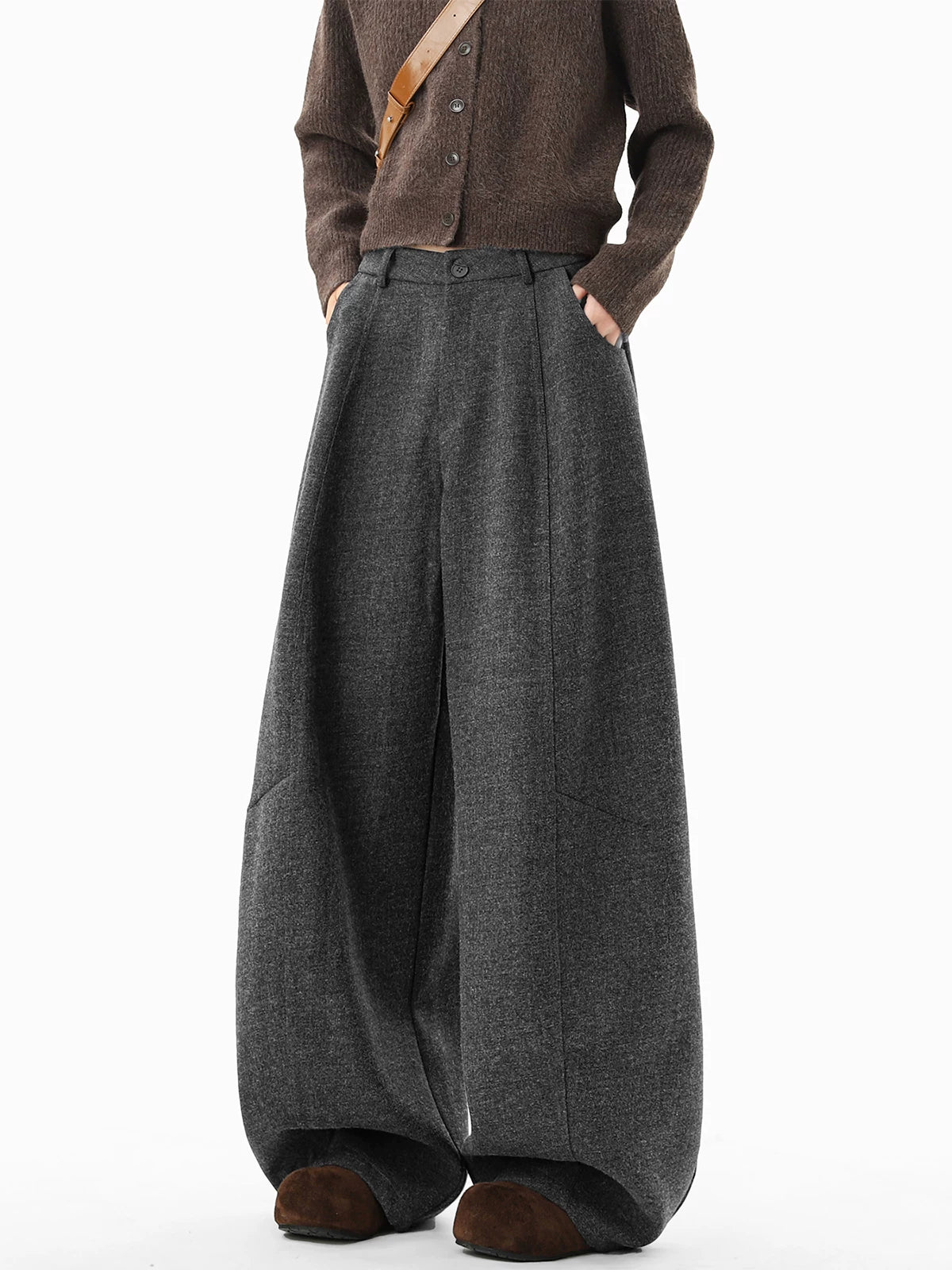 Granite Cocoon Super-Wide Trousers