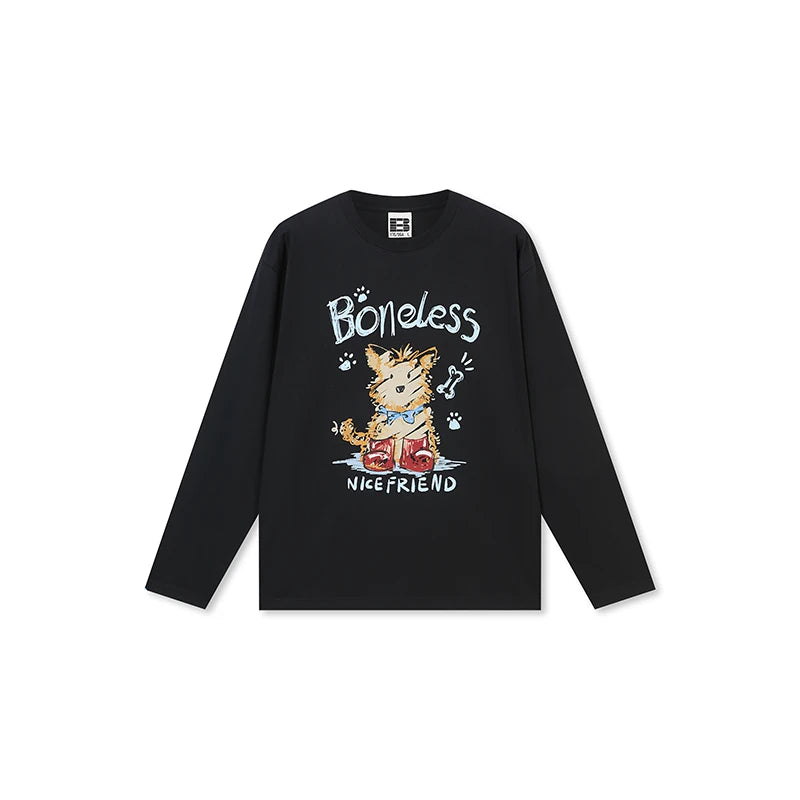 Doodle Pup Graphic Long Sleeve Tee