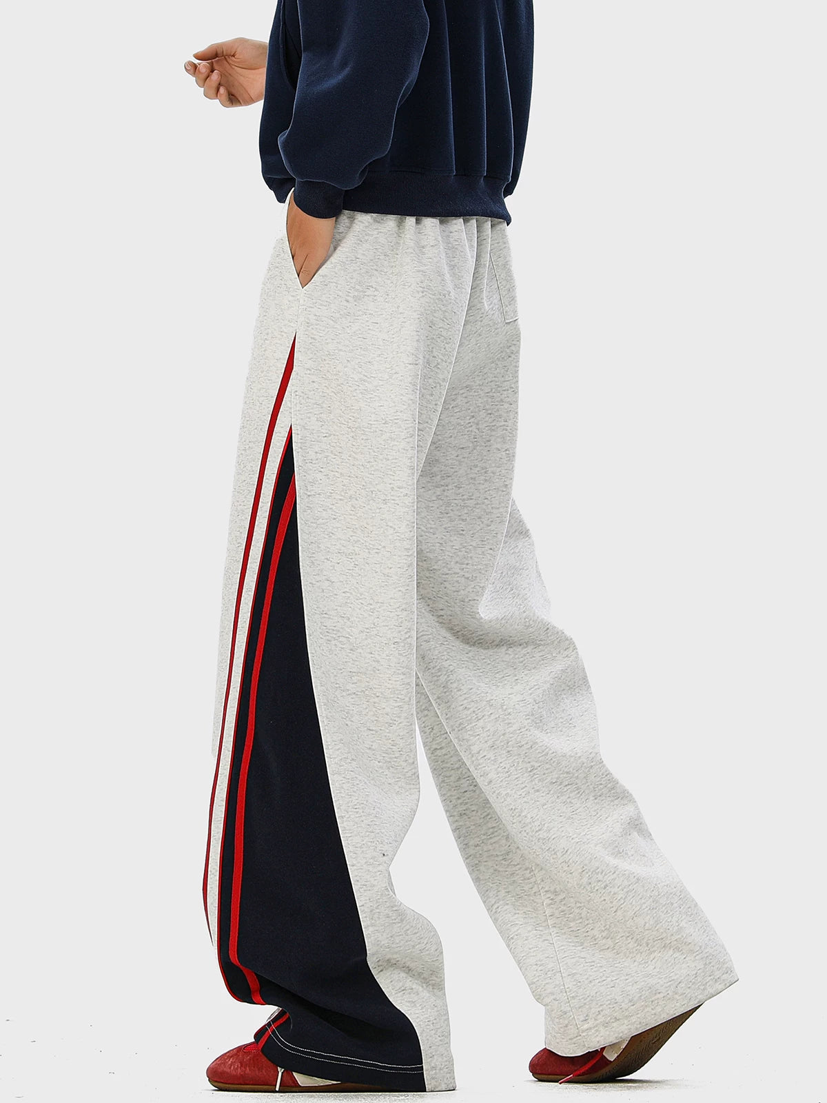 Mint-Stripe Varsity Track Pants