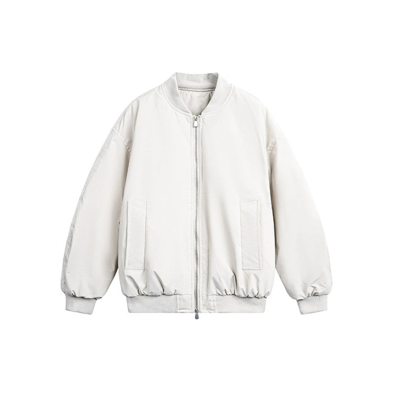 Midnight Campus Oversized Bomber Jacket