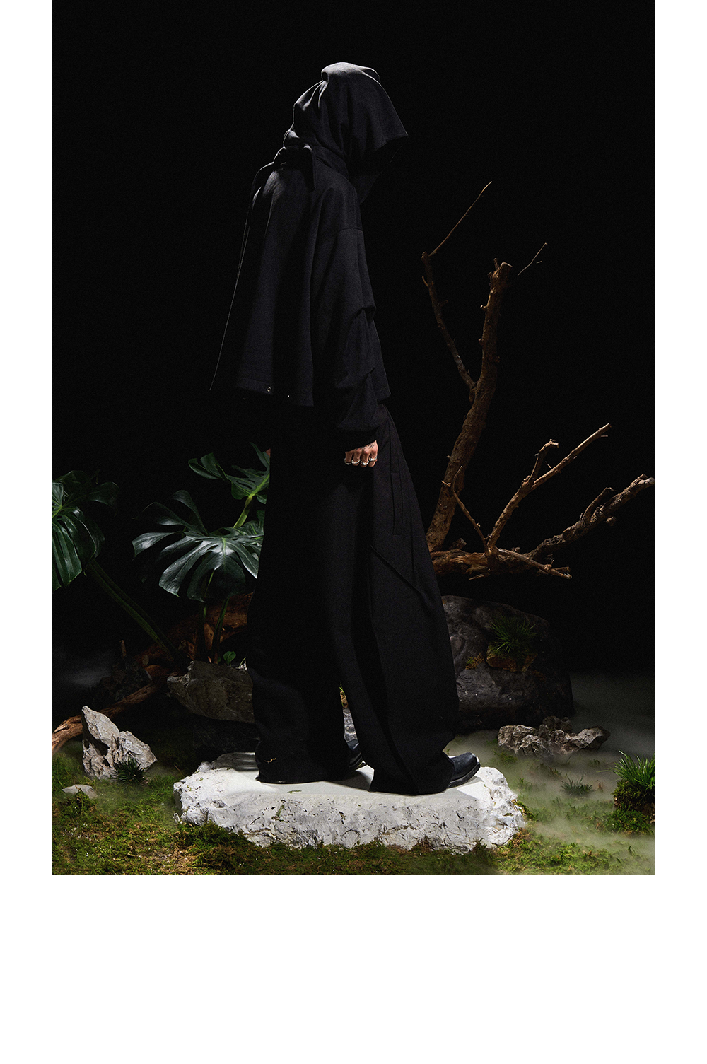 Sculpted Sleeve Funnel Neck Jacket