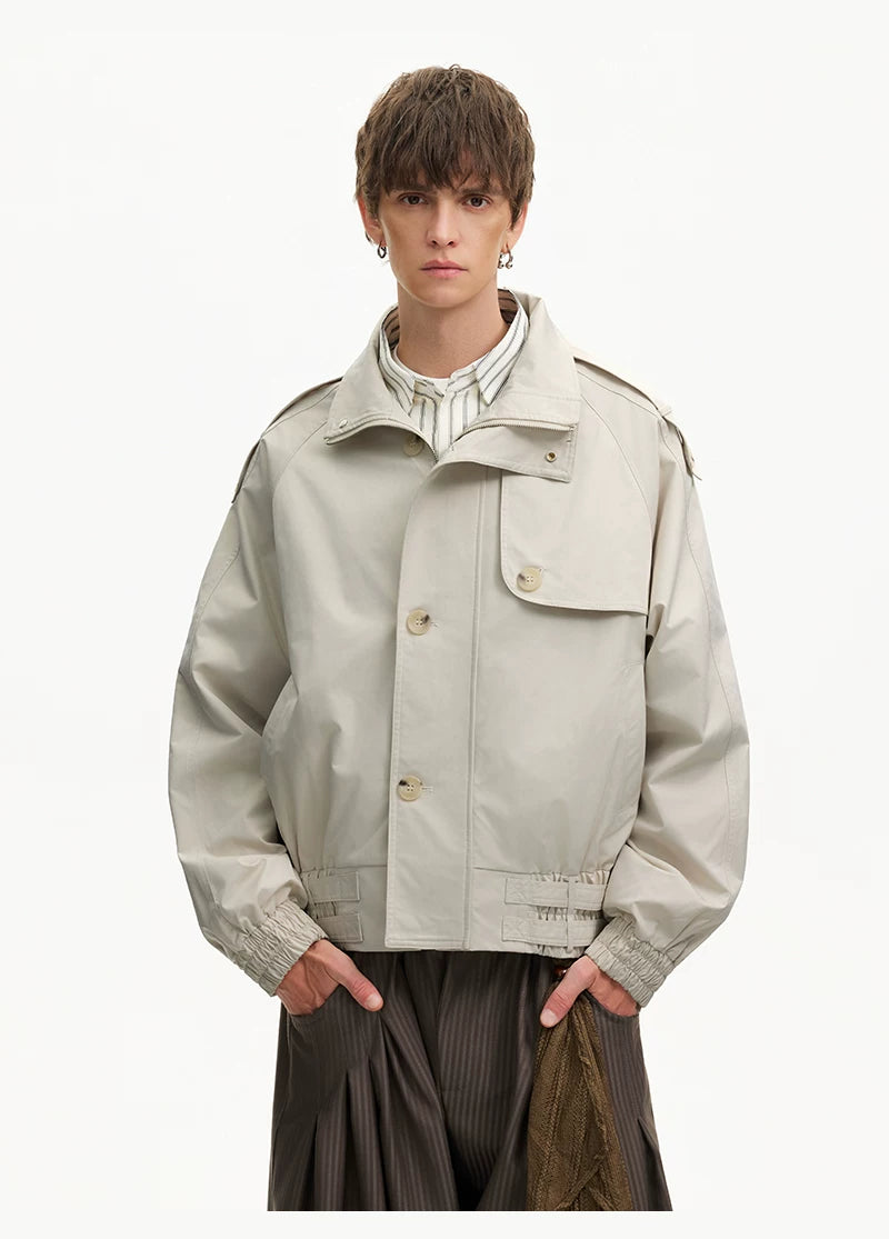 Cinch-Hem Windbreaker Jacket