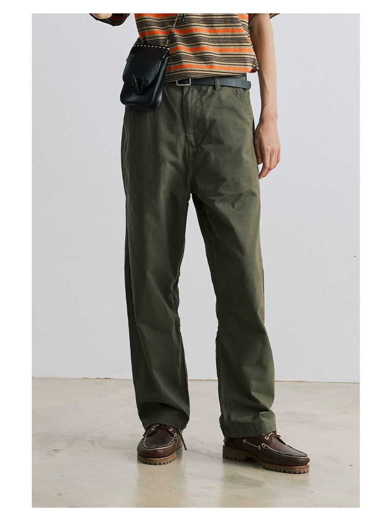 Pantalones casuales sueltos del ejército verde/caqui