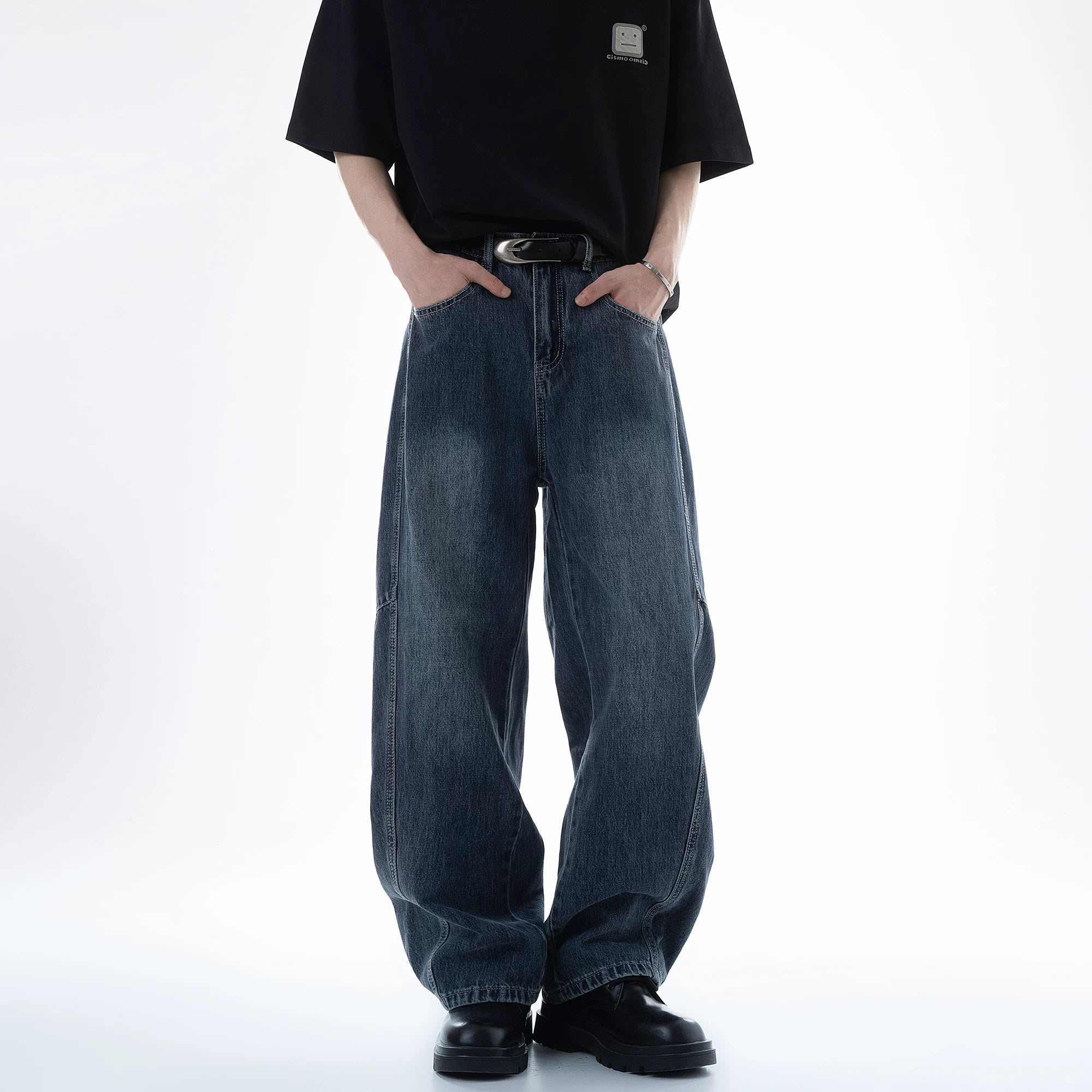 Fogwash Barrel Wide‑Leg Jeans