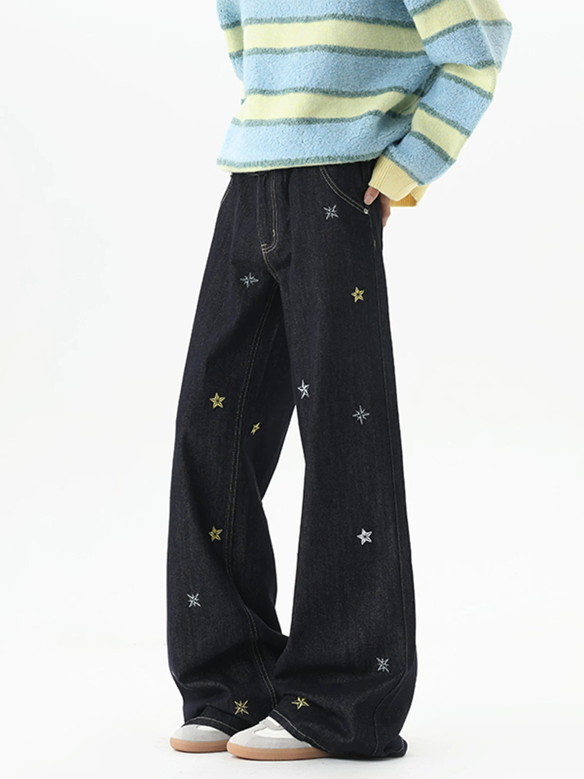 Midnight Starlight Wide-Leg Jeans