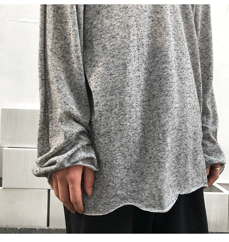 Oversized Heathered Long Sleeve T-Shirt