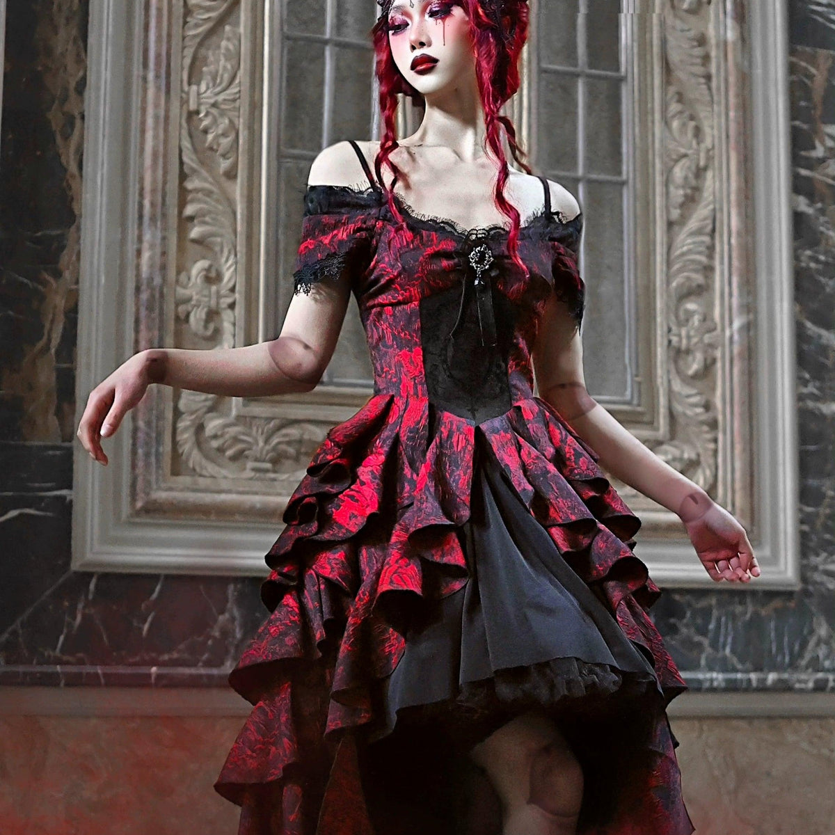 black gothic dress for women Steampunk Gothic Dress M main image 1