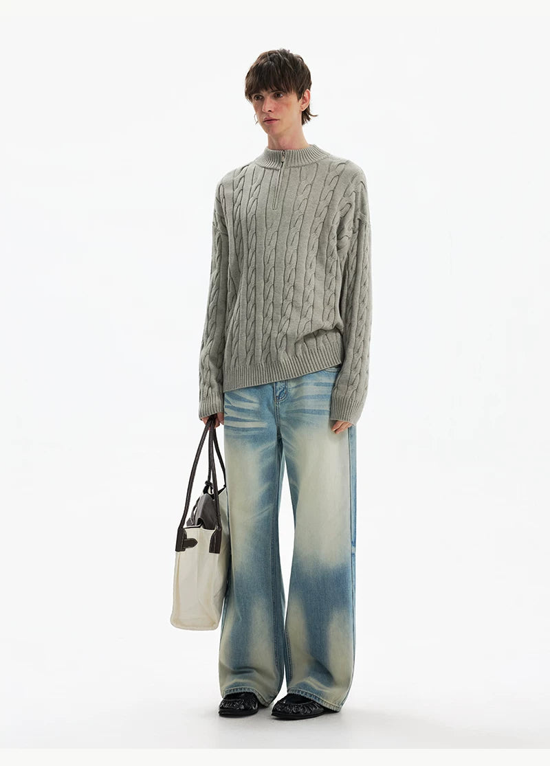 Stonebraid Half-Zip Knit
