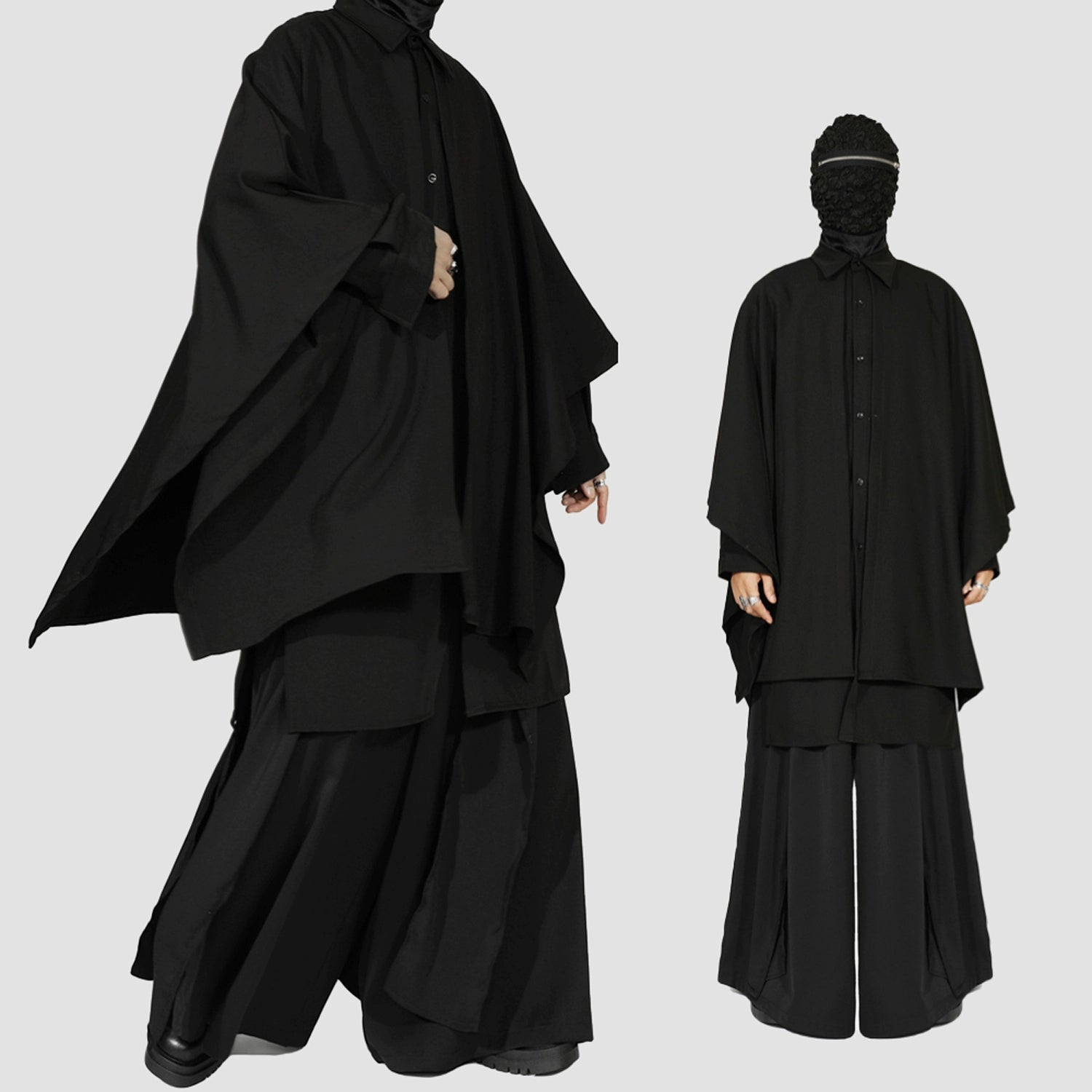 Avant-Garde Oversized Black Shirt