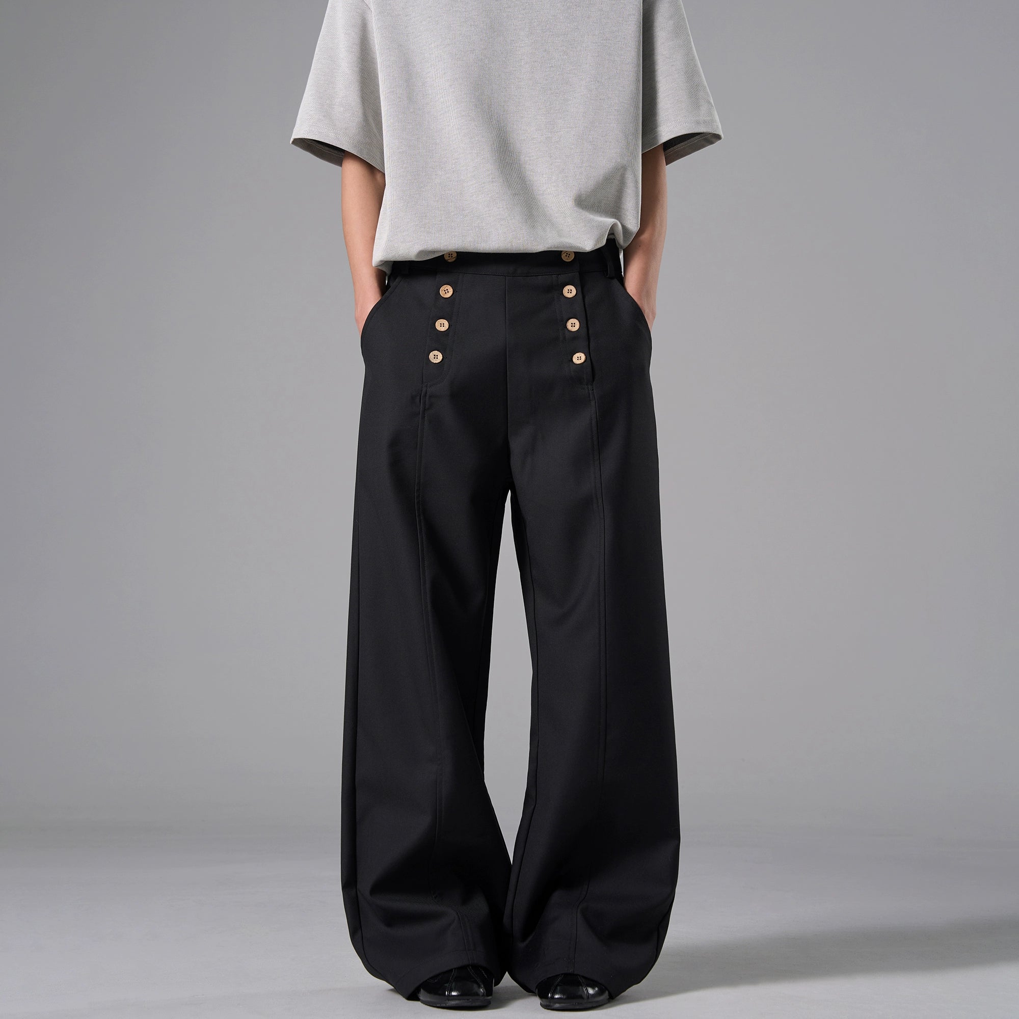 Harbor Brigade Button Wide Trousers