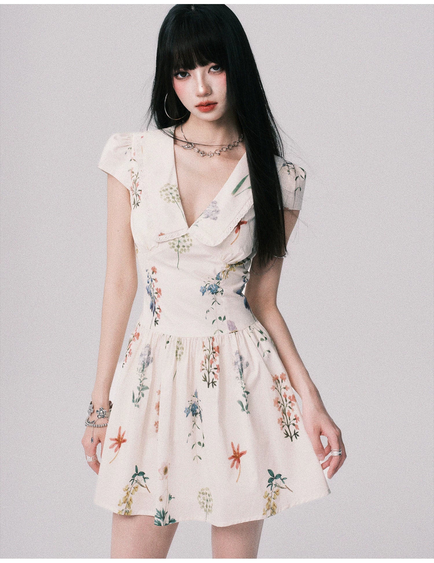 Wildflower Whimsy Collared Mini Dress