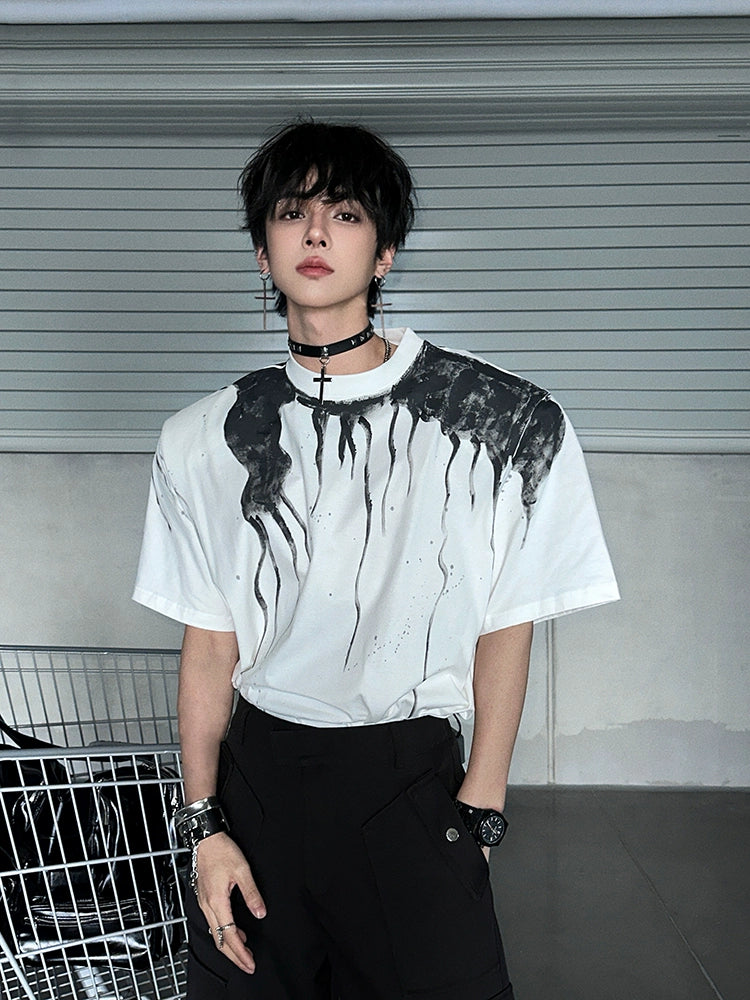 Drip Print Oversized T-Shirt