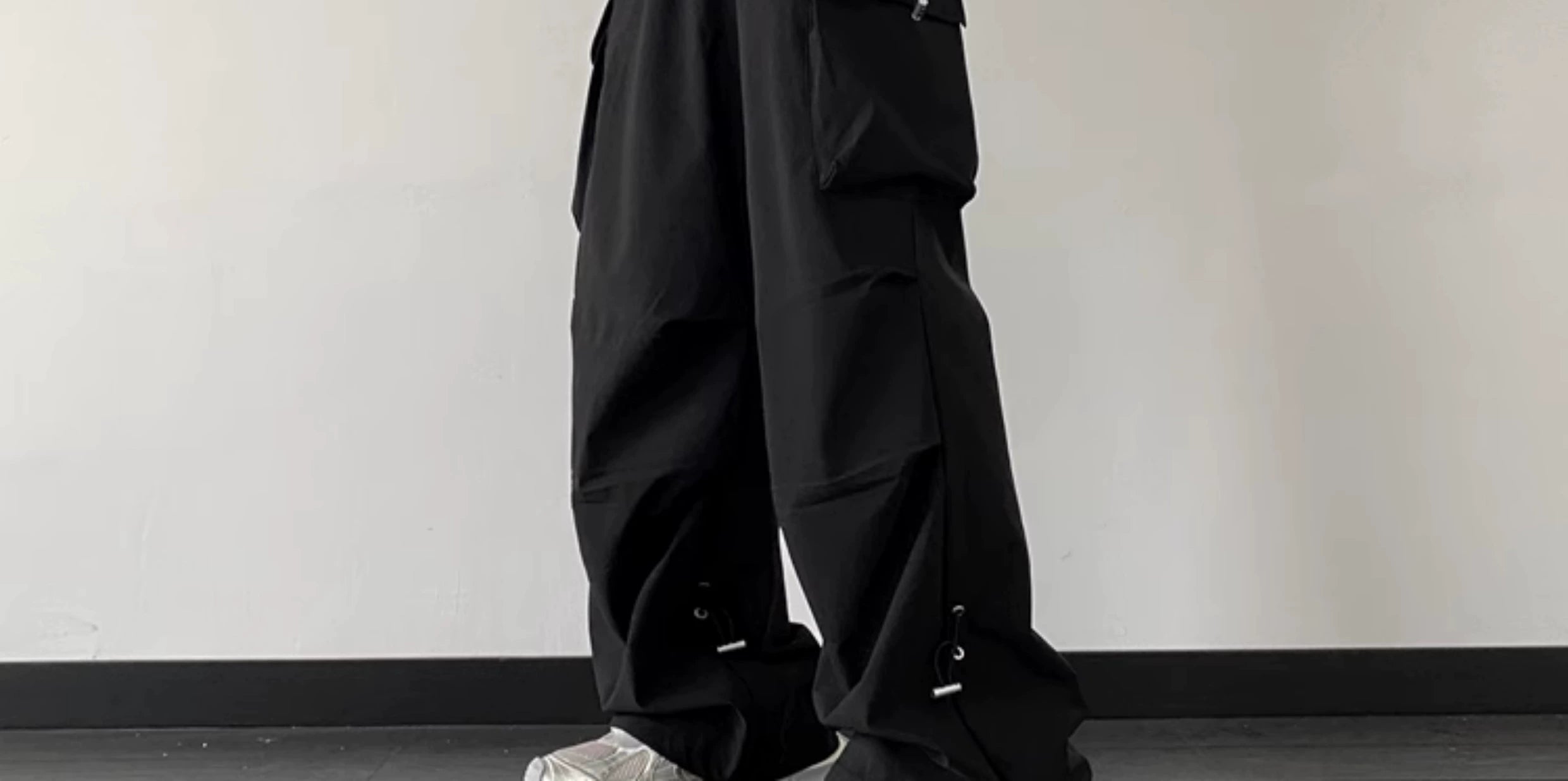 Baggy Black Cargo Street Pants