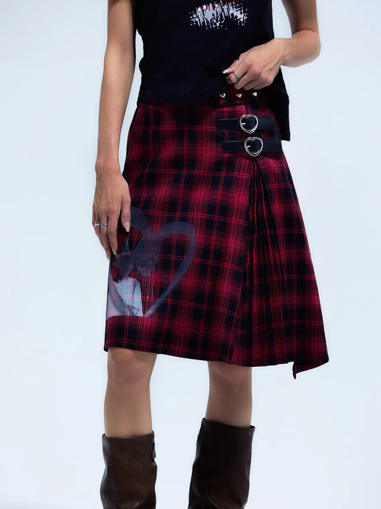 Punk-Inspired Plaid Skirt Tartan