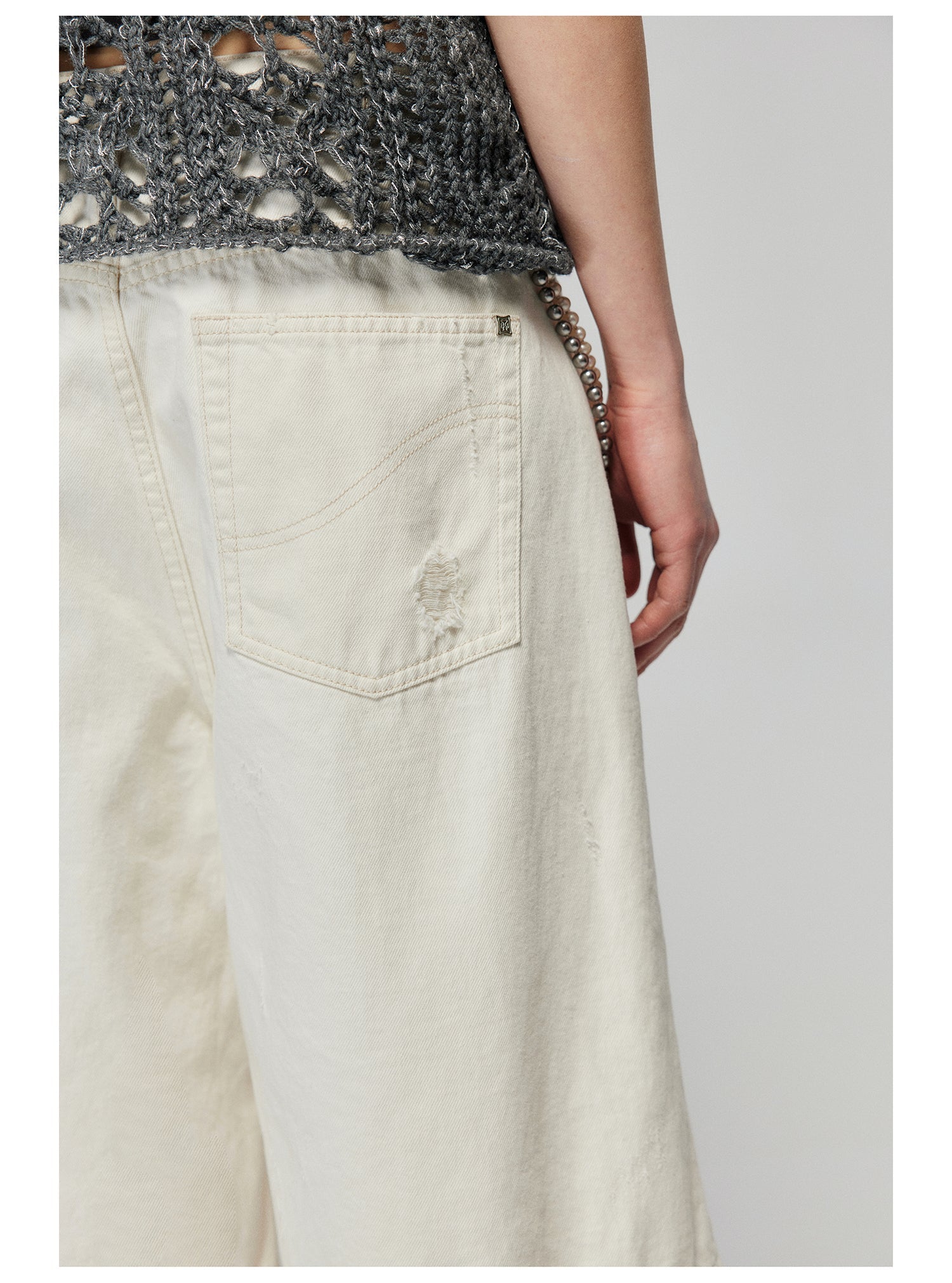 Distressed Denim Culottes