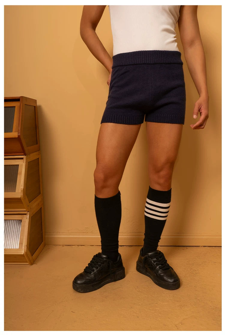Cozy Knit Ribbed Lounge Shorts