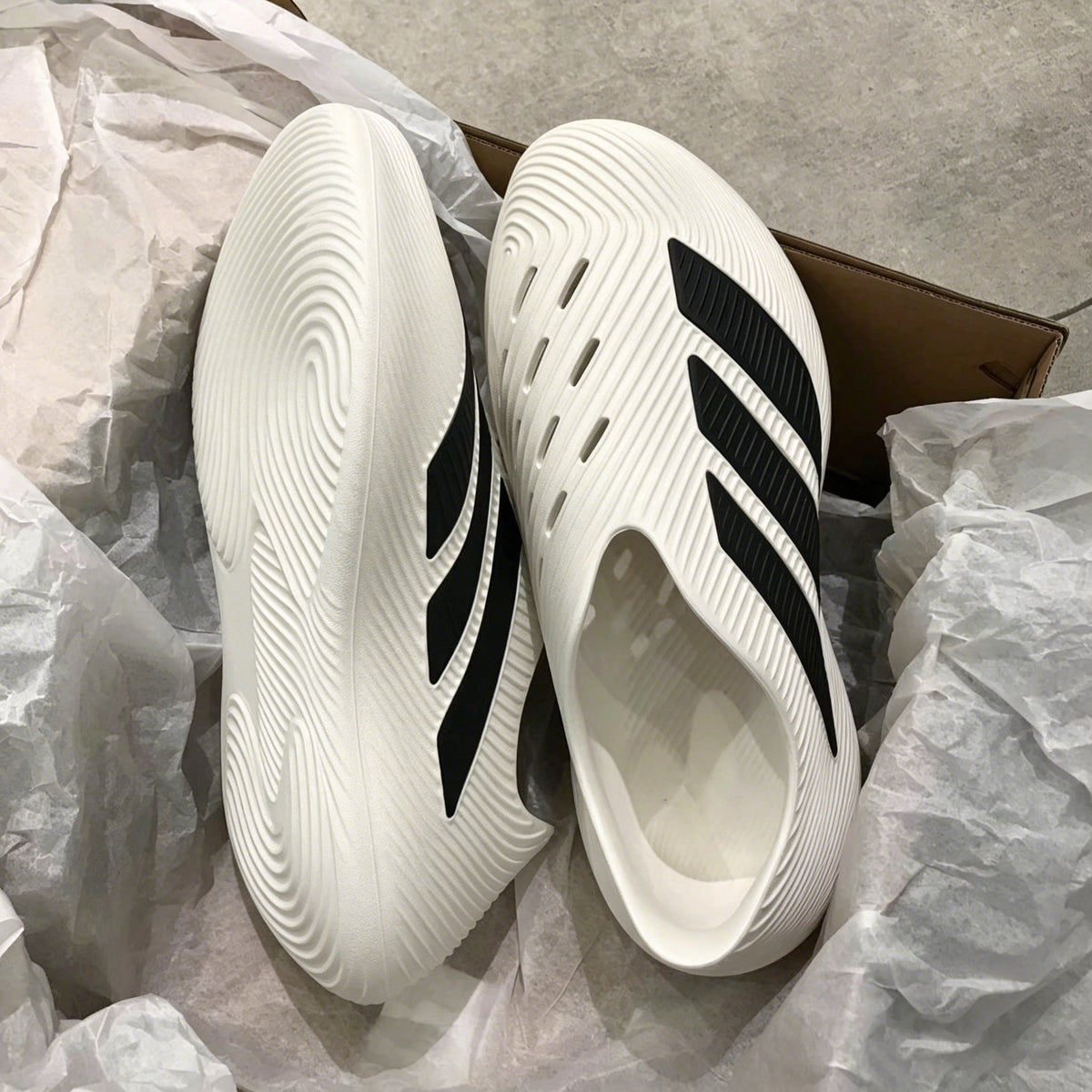 Sleek Striped Slip-On Sport Shoes