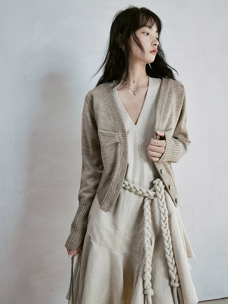 Pointelle Knit Cardigan