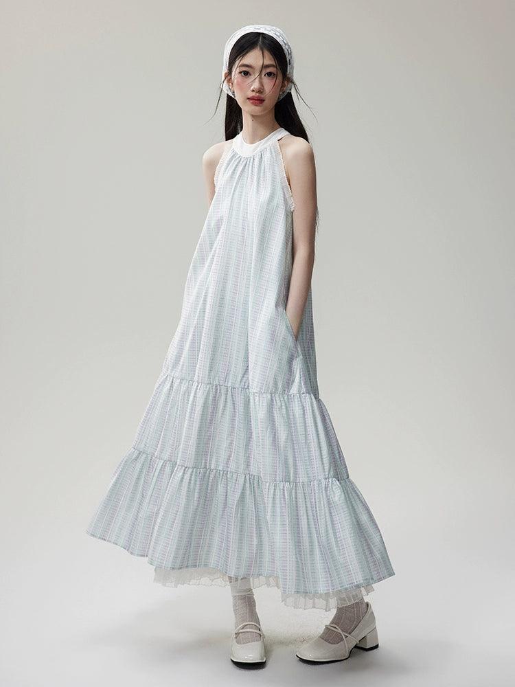 Robe maxi à plusieurs niveaux à la brume éthérée