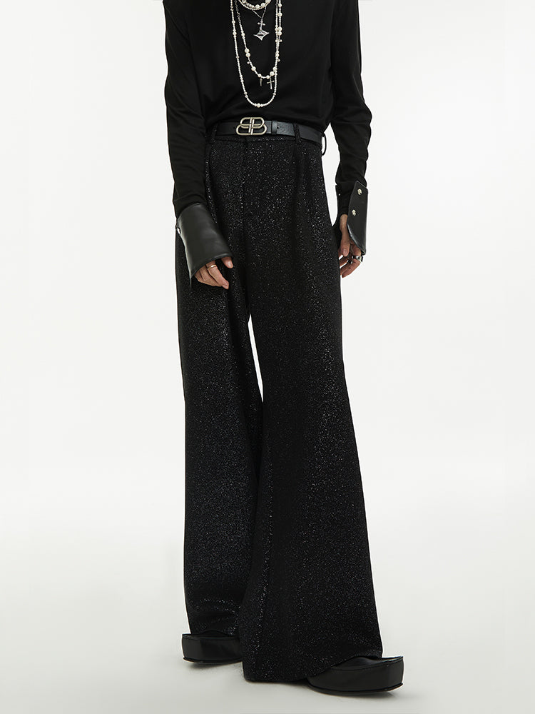 Glitter Wide-Leg Pants