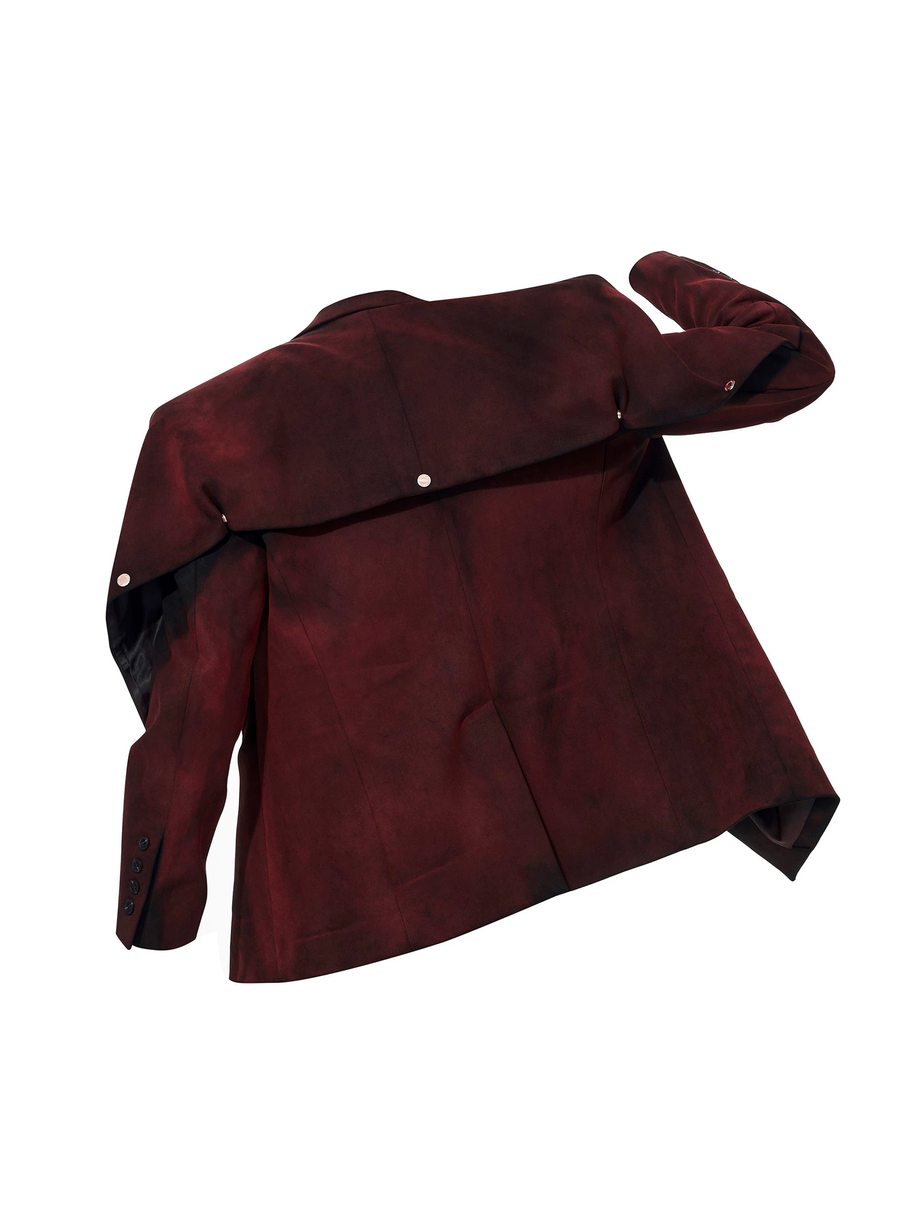 Crimson Shroud Detachable-Cape Blazer