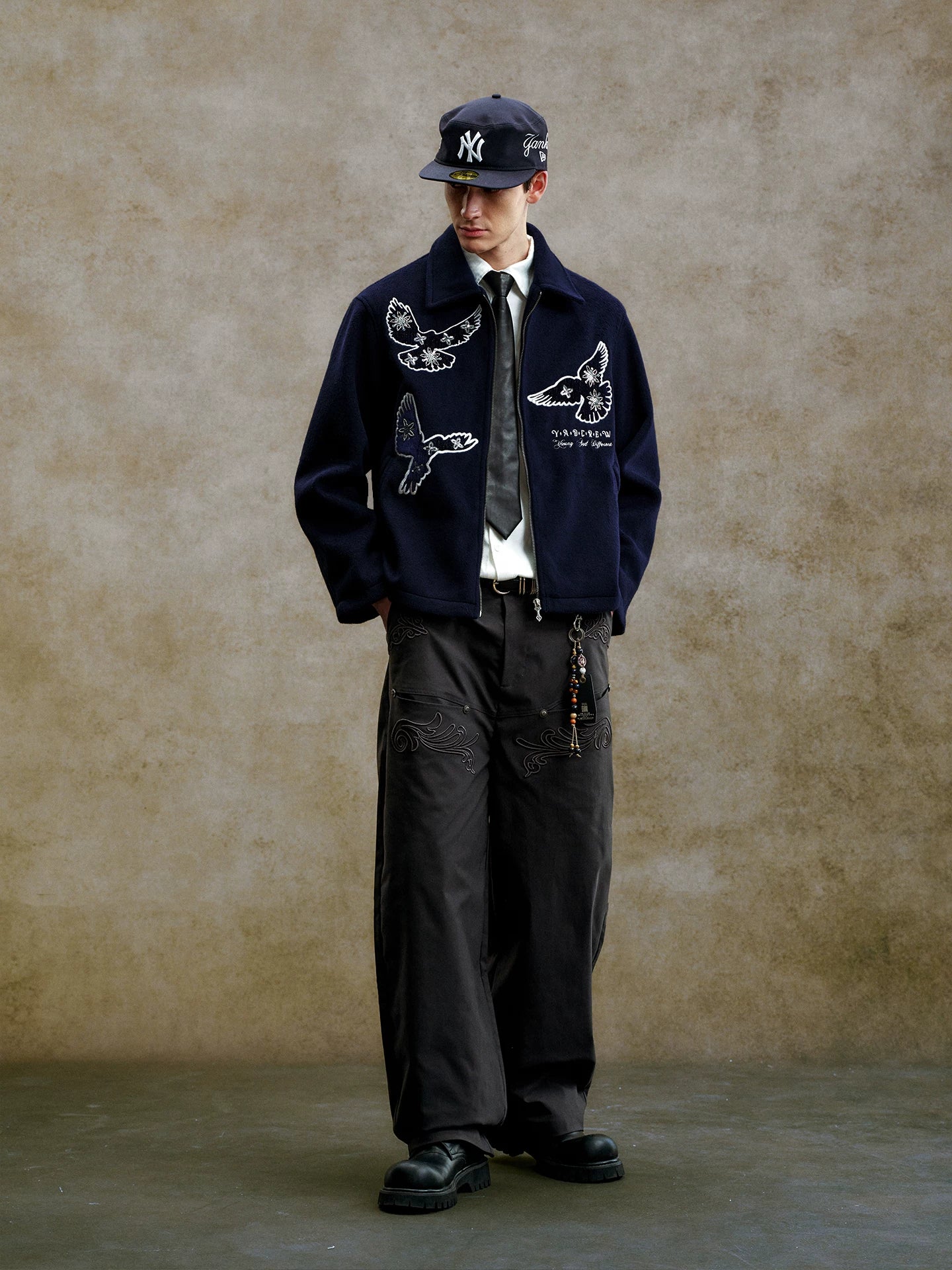 Bird Zip-Up Wool Jacket