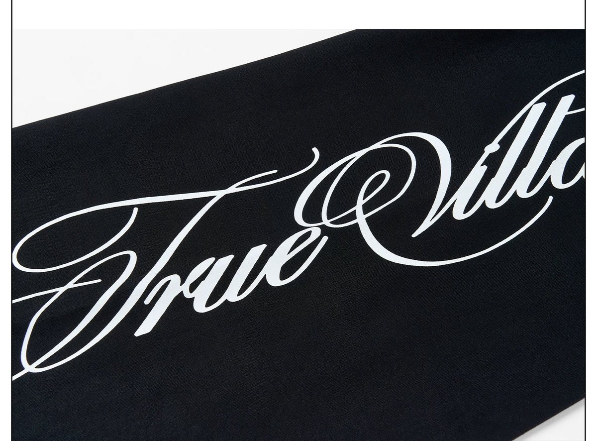 Midnight Crest Script Zip Hoodie