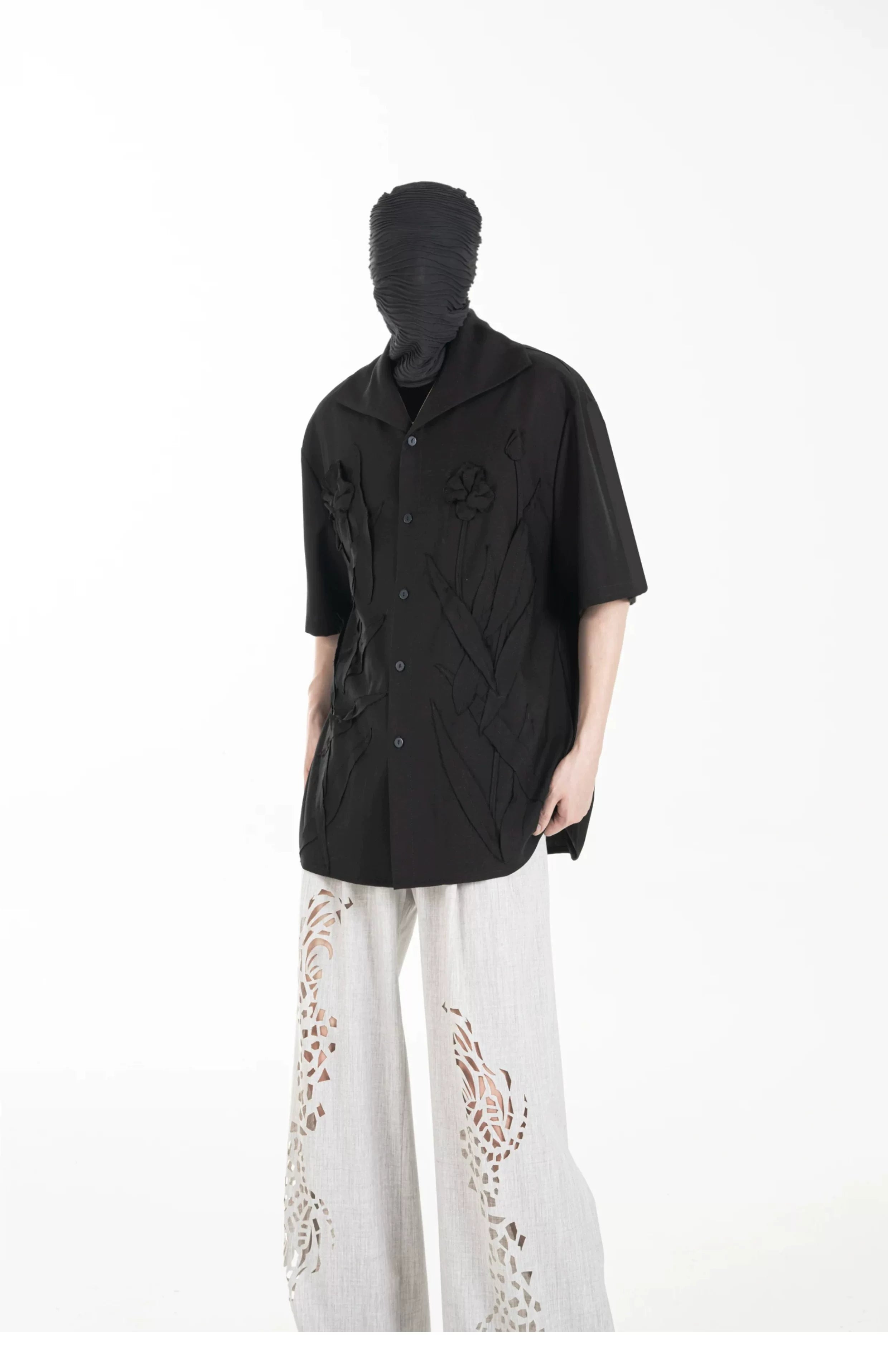 Obsidian Bloom Relief Camp Shirt