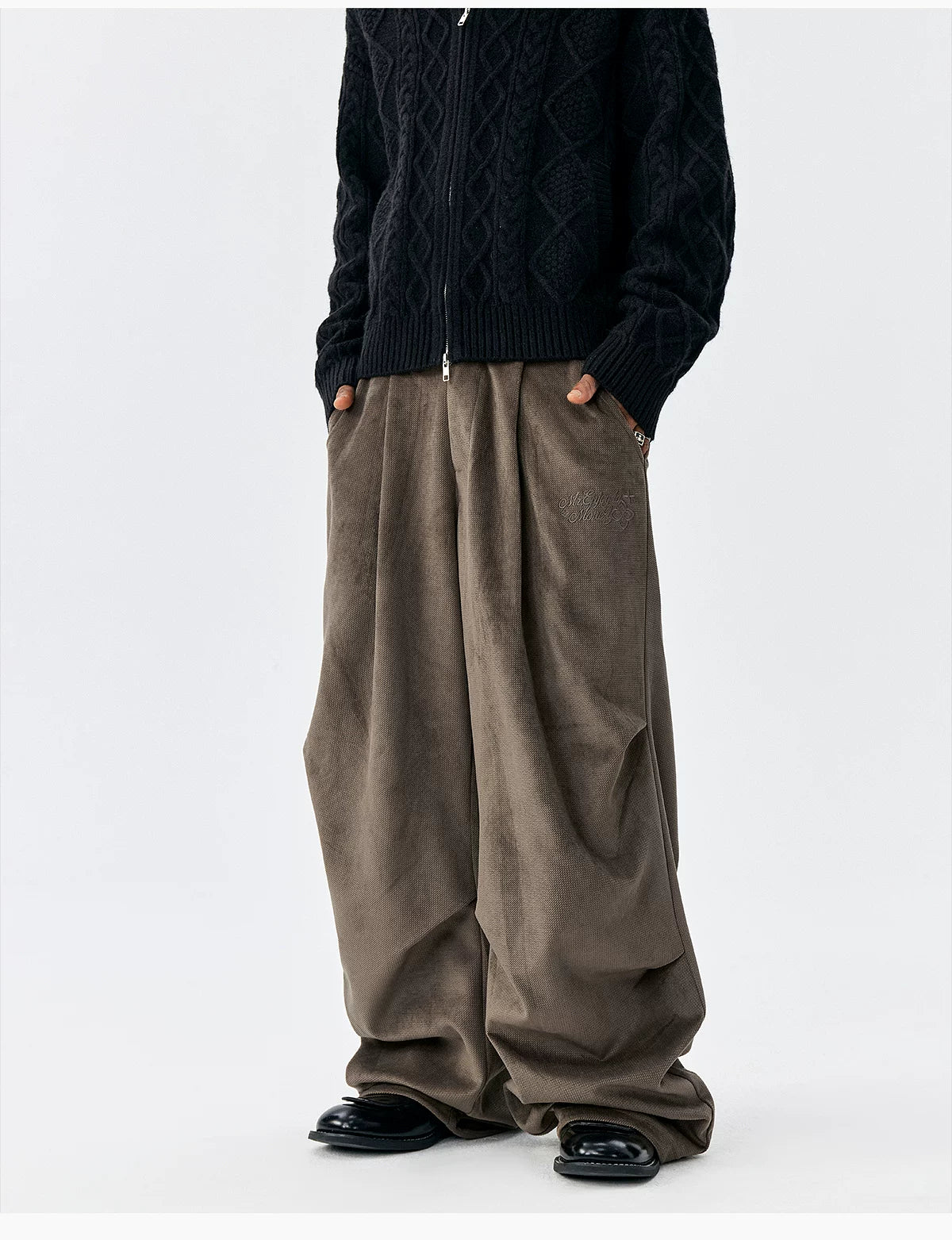 Archive Pleated Wide-Leg Trousers