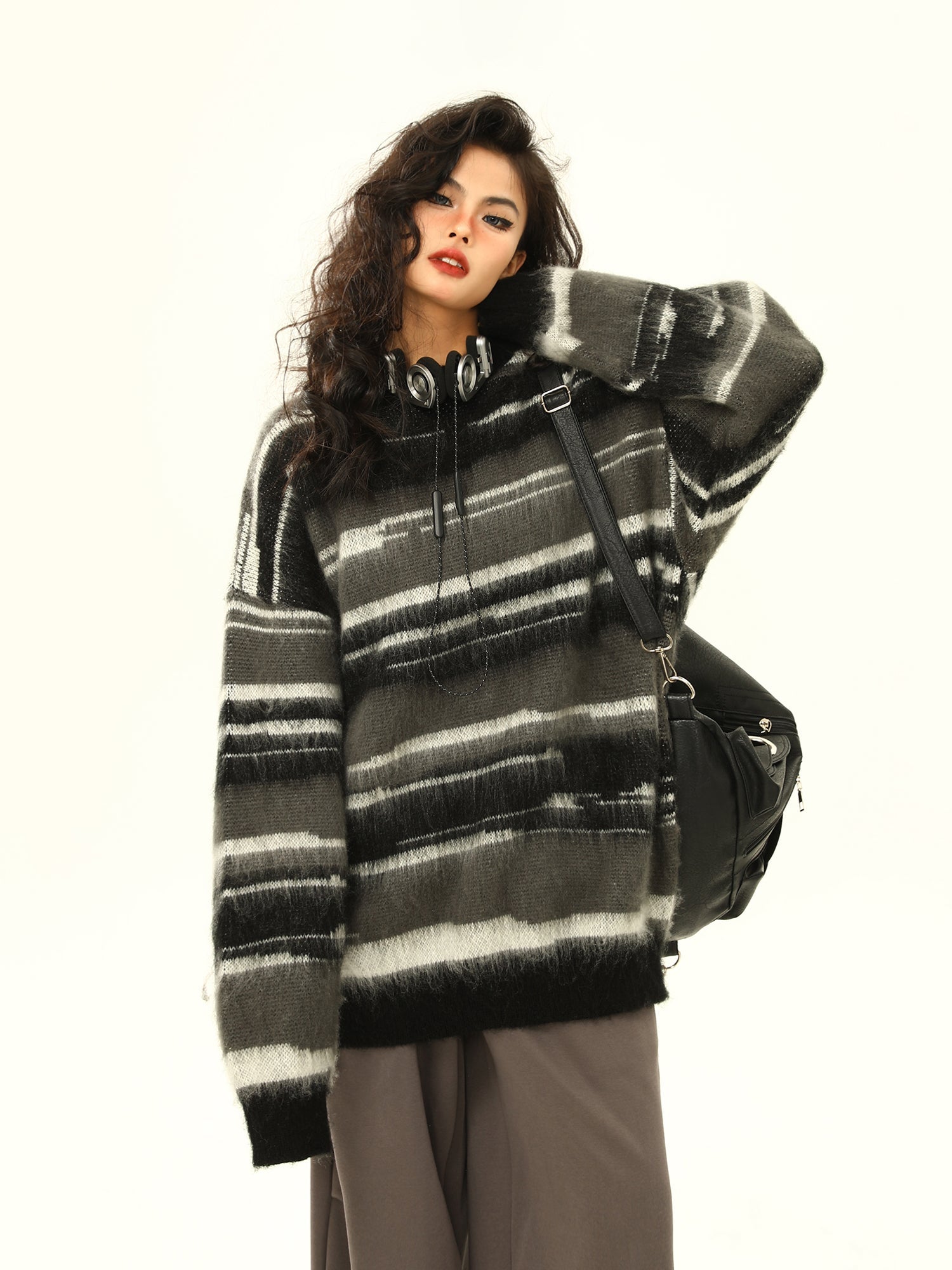 Striped Oversized Mohair Sweater