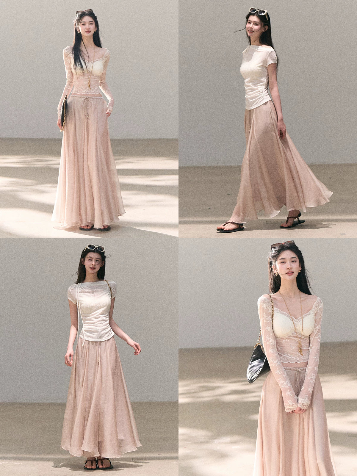Blush Chiffon Dream Maxi Skirt