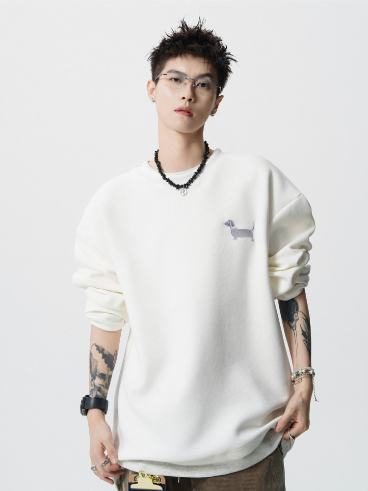 Outline Dachshund Graphic Sweatshirt