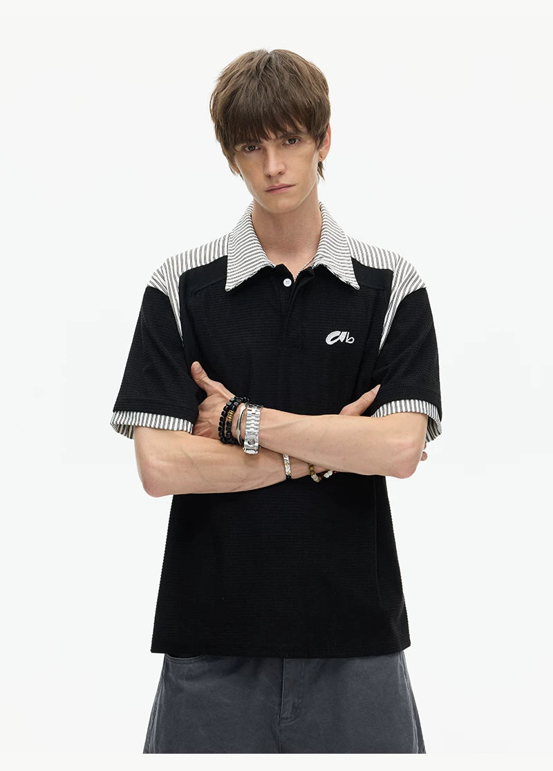 Stripe Collar Club Polo Tee