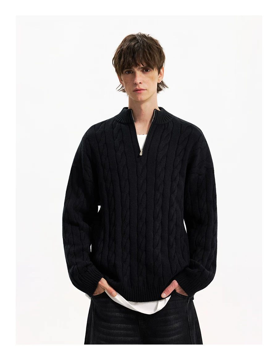 Stonebraid Half-Zip Knit