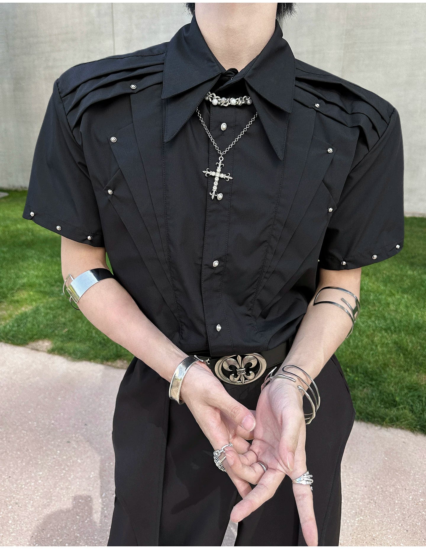 Aurora Spine Paneled Corset Shirt